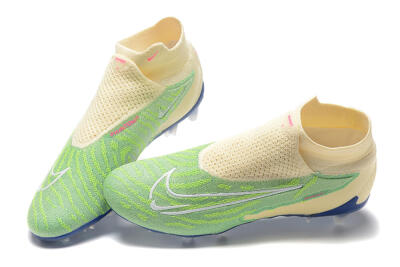 Men's Nike Phantom GX Elite DF FG Firm Ground High-Tops Football Boots - Green/Beige/Blue