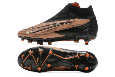 Men's Nike Phantom GX Elite DF AG Artificial Grass High-Tops Football Boots - Brown/Black
