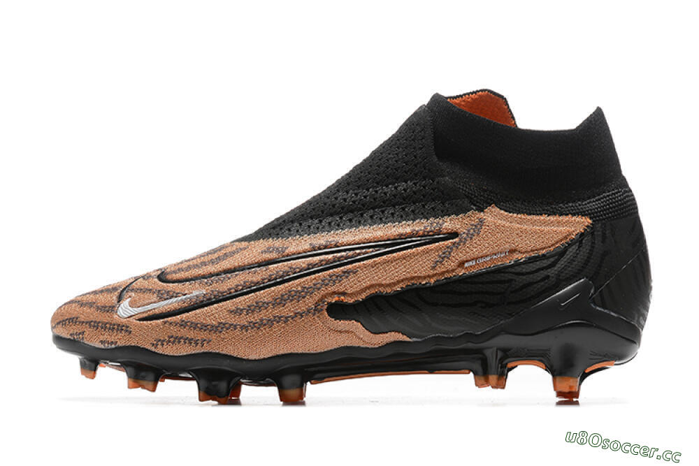 Men's Nike Phantom GX Elite DF AG Artificial Grass High-Tops Football Boots - Brown/Black 0