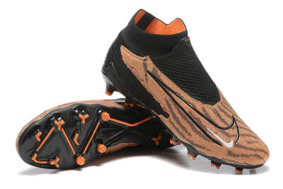 Men's Nike Phantom GX Elite DF AG Artificial Grass High-Tops Football Boots - Brown/Black