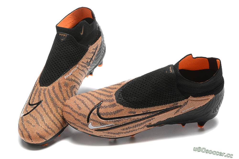Men's Nike Phantom GX Elite DF AG Artificial Grass High-Tops Football Boots - Brown/Black 5