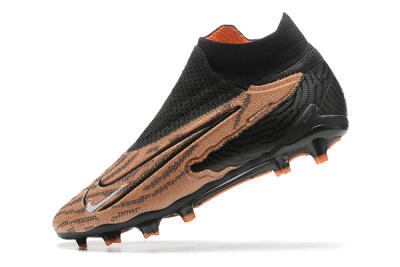 Men's Nike Phantom GX Elite DF AG Artificial Grass High-Tops Football Boots - Brown/Black