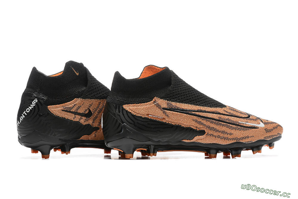 Men's Nike Phantom GX Elite DF AG Artificial Grass High-Tops Football Boots - Brown/Black 8