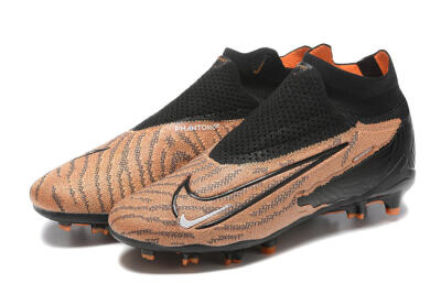 Men's Nike Phantom GX Elite DF AG Artificial Grass High-Tops Football Boots - Brown/Black