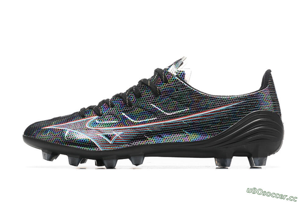 Men's Mizuno Alpha Made In Japan FG Firm Ground Low-Tops Football Boots - Black/Red 0