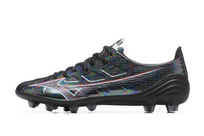 Men's Mizuno Alpha Made In Japan FG Firm Ground Low-Tops Football Boots - Black/Red