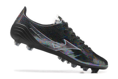 Men's Mizuno Alpha Made In Japan FG Firm Ground Low-Tops Football Boots - Black/Red