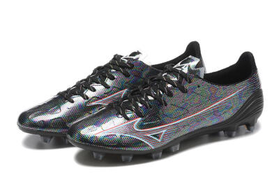 Men's Mizuno Alpha Made In Japan FG Firm Ground Low-Tops Football Boots - Black/Red
