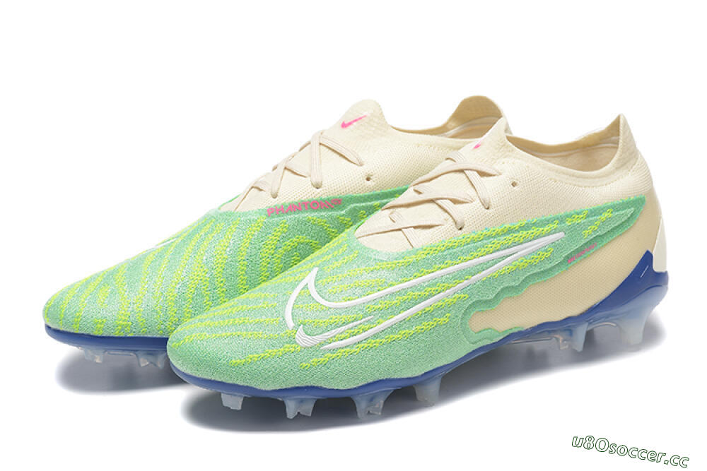 Men's Nike Phantom GX Elite FG Firm Ground Low-Tops Football Boots - Green/Beige 9