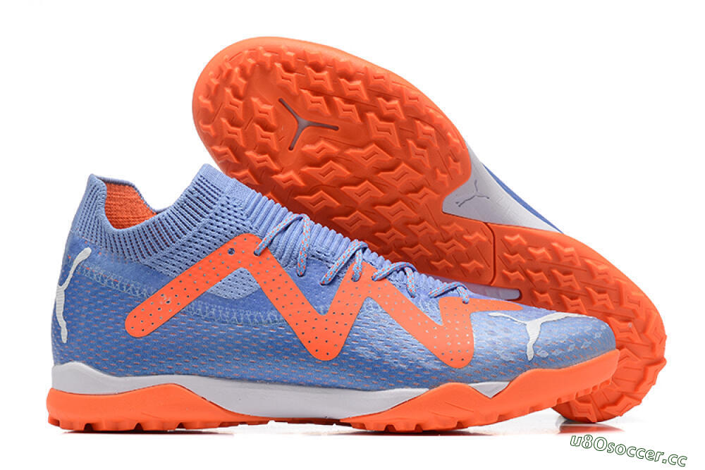 Men's Puma Future Ultimate TF Artificial Turf Low-Tops Football Shoes - Purple/Orange 2