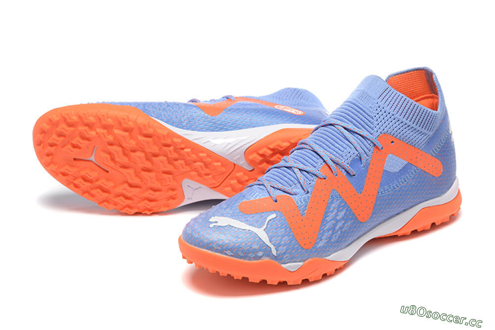 Men's Puma Future Ultimate TF Artificial Turf Low-Tops Football Shoes - Purple/Orange 3