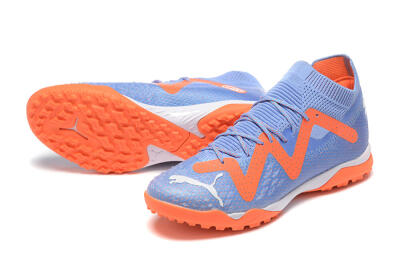 Men's Puma Future Ultimate TF Artificial Turf Low-Tops Football Shoes - Purple/Orange
