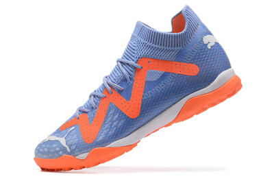 Men's Puma Future Ultimate TF Artificial Turf Low-Tops Football Shoes - Purple/Orange