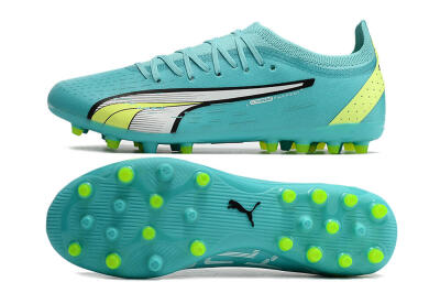 Men's Puma Ultra Ultimate MG Multi Ground Low-Tops Football Boots - Blue/Yellow/Silver
