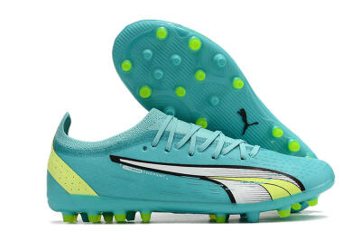 Men's Puma Ultra Ultimate MG Multi Ground Low-Tops Football Boots - Blue/Yellow/Silver