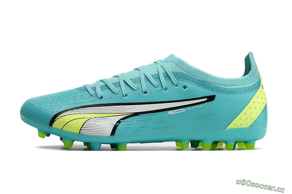 Men's Puma Ultra Ultimate MG Multi Ground Low-Tops Football Boots - Blue/Yellow/Silver 0