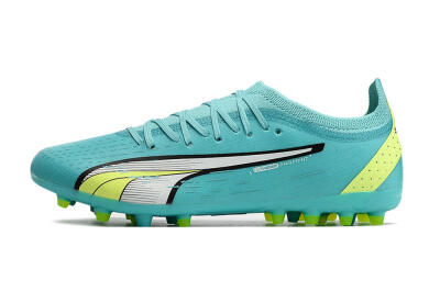 Men's Puma Ultra Ultimate MG Multi Ground Low-Tops Football Boots - Blue/Yellow/Silver
