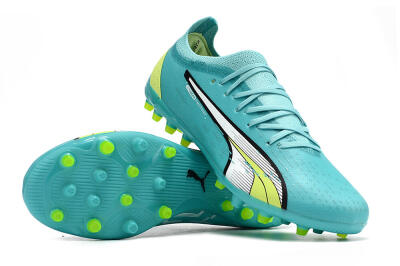 Men's Puma Ultra Ultimate MG Multi Ground Low-Tops Football Boots - Blue/Yellow/Silver