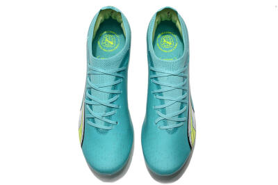Men's Puma Ultra Ultimate MG Multi Ground Low-Tops Football Boots - Blue/Yellow/Silver