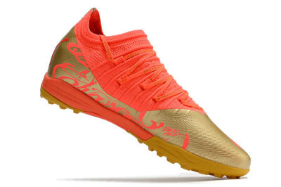 Men's Puma Future Z 1.3 Instinct TF Artificial Turf Low-Tops Football Shoes - Red/Gold