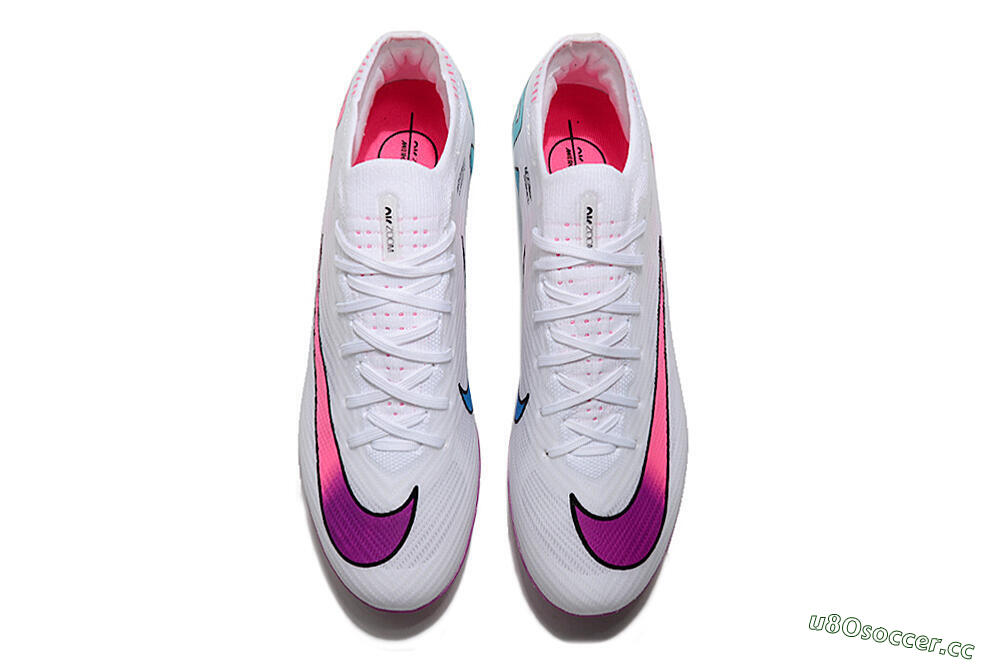 Unisex Nike Air Zoom Mercurial Vapor 15 Elite FG Firm Ground Low-Tops Football Boots - White/Pink/Purple 4