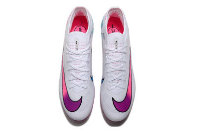 Unisex Nike Air Zoom Mercurial Vapor 15 Elite FG Firm Ground Low-Tops Football Boots - White/Pink/Purple