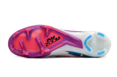 Unisex Nike Air Zoom Mercurial Vapor 15 Elite FG Firm Ground Low-Tops Football Boots - White/Pink/Purple