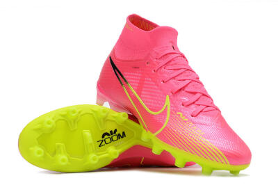 Unisex Nike Zoom Superfly 9 Elite SE AG Artificial Grass High-Tops Football Boots - Pink/Green