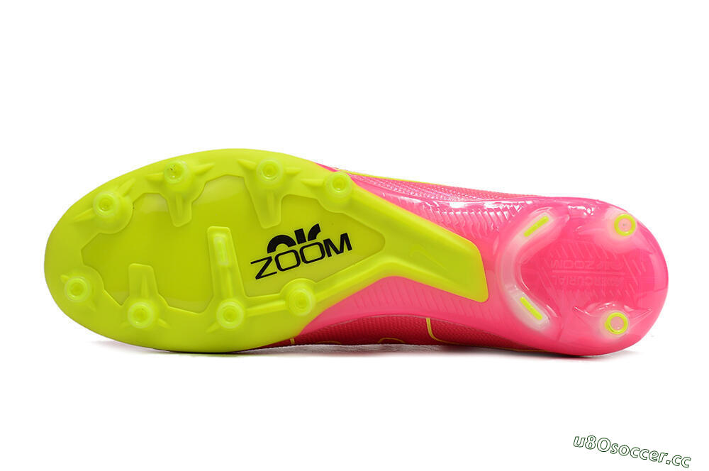 Unisex Nike Zoom Superfly 9 Elite SE AG Artificial Grass High-Tops Football Boots - Pink/Green 7