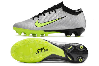 Unisex Nike Air Zoom Vapor 15 Elite SE AG Artificial Grass Low-Tops Football Boots - Silver/Green/Black