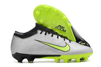 Unisex Nike Air Zoom Vapor 15 Elite SE AG Artificial Grass Low-Tops Football Boots - Silver/Green/Black