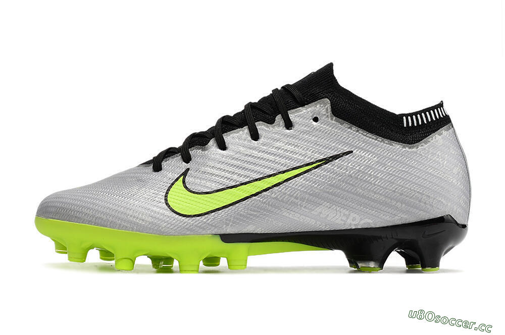 Unisex Nike Air Zoom Vapor 15 Elite SE AG Artificial Grass Low-Tops Football Boots - Silver/Green/Black 0