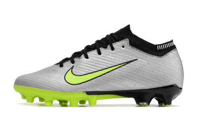 Unisex Nike Air Zoom Vapor 15 Elite SE AG Artificial Grass Low-Tops Football Boots - Silver/Green/Black
