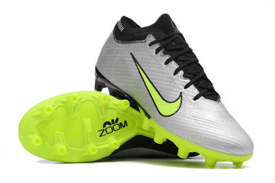 Unisex Nike Air Zoom Vapor 15 Elite SE AG Artificial Grass Low-Tops Football Boots - Silver/Green/Black