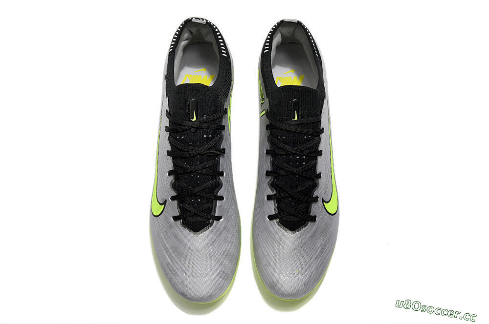 Unisex Nike Air Zoom Vapor 15 Elite SE AG Artificial Grass Low-Tops Football Boots - Silver/Green/Black 4