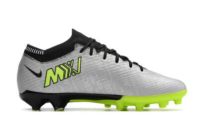 Unisex Nike Air Zoom Vapor 15 Elite SE AG Artificial Grass Low-Tops Football Boots - Silver/Green/Black