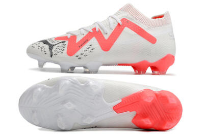 Men's Puma Future Ultimate FG Firm Ground Low-Tops Football Boots - White/Red/Black