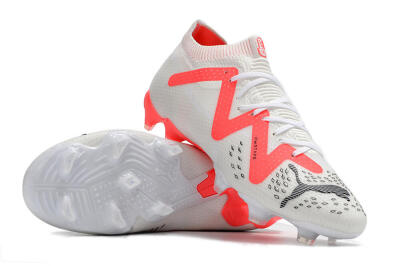 Men's Puma Future Ultimate FG Firm Ground Low-Tops Football Boots - White/Red/Black