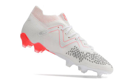 Men's Puma Future Ultimate FG Firm Ground Low-Tops Football Boots - White/Red/Black