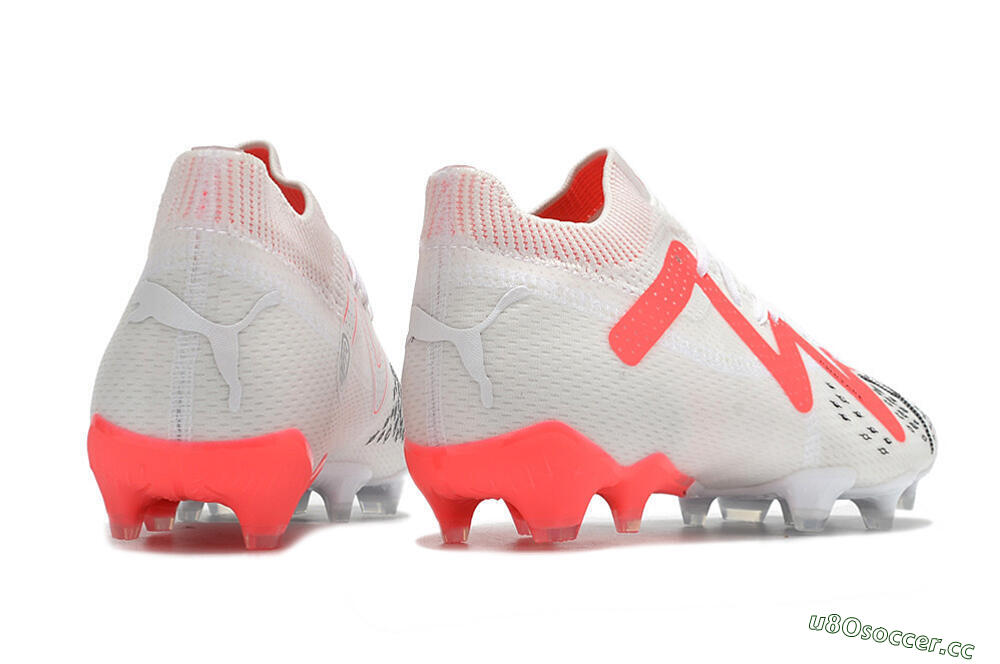 Men's Puma Future Ultimate FG Firm Ground Low-Tops Football Boots - White/Red/Black 6