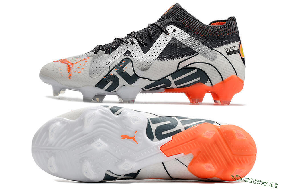 Men's Puma Future Ultimate FG Firm Ground Low-Tops Football Boots - White/Silver/Black 1