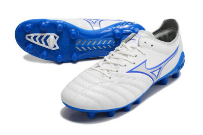 Men's Mizuno Morelia Neo 3 Pro FG Firm Ground Low-Tops Football Boots - White/Blue