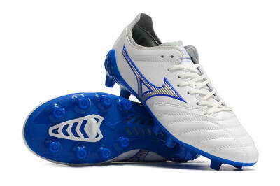 Men's Mizuno Morelia Neo 3 Pro FG Firm Ground Low-Tops Football Boots - White/Blue