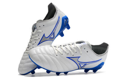 Men's Mizuno Morelia Neo 3 Pro FG Firm Ground Low-Tops Football Boots - White/Blue