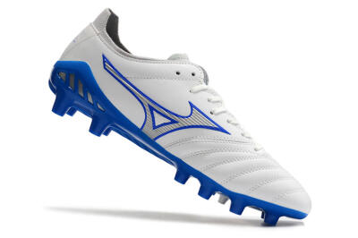 Men's Mizuno Morelia Neo 3 Pro FG Firm Ground Low-Tops Football Boots - White/Blue