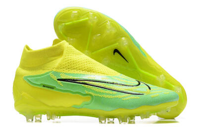 Men's Nike Phantom GX Elite DF Link FG Firm Ground High-Tops Football Boots - Yellow/Green/Black