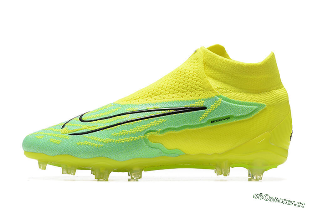 Men's Nike Phantom GX Elite DF Link FG Firm Ground High-Tops Football Boots - Yellow/Green/Black 0