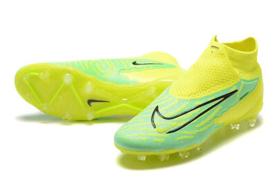 Men's Nike Phantom GX Elite DF Link FG Firm Ground High-Tops Football Boots - Yellow/Green/Black