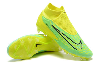 Men's Nike Phantom GX Elite DF Link FG Firm Ground High-Tops Football Boots - Yellow/Green/Black