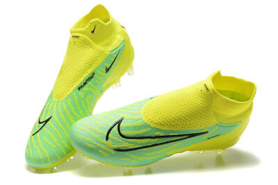 Men's Nike Phantom GX Elite DF Link FG Firm Ground High-Tops Football Boots - Yellow/Green/Black